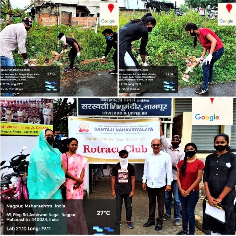 Cleanliness drive by students of Rotaract Club - 17/10/2021
