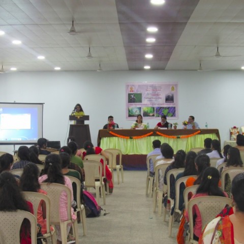 Student delivering a speech on National Science Day - 2022