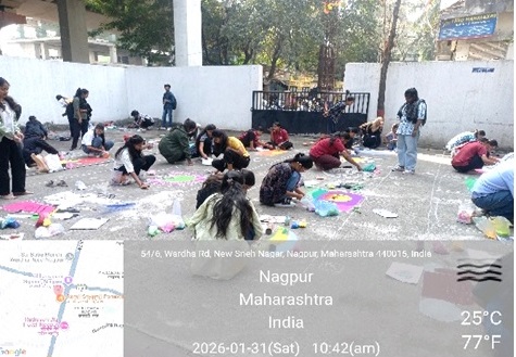 31/01/2026 : Students Participationn in Rangoli Competetion